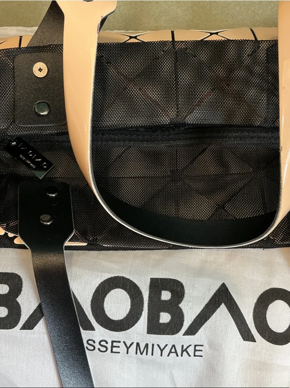 Issey Miyake Blush Pink Geometric Baobao Tote - Picture 3 of 5